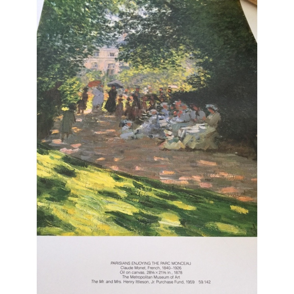 Monet Print Parisians Enjoying The Parc Monceau The Metropolitan Museum